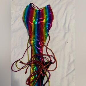 Fashion Nova Red and Pink One Piece Swimsuit